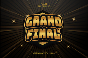 Text Effect Grand Final Logo Game