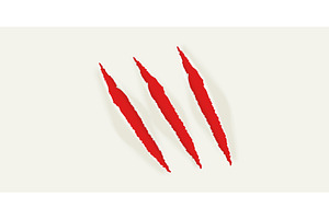 Claw torn paper. Claws scratch mark, an Illustration by Stock-Smart-Start