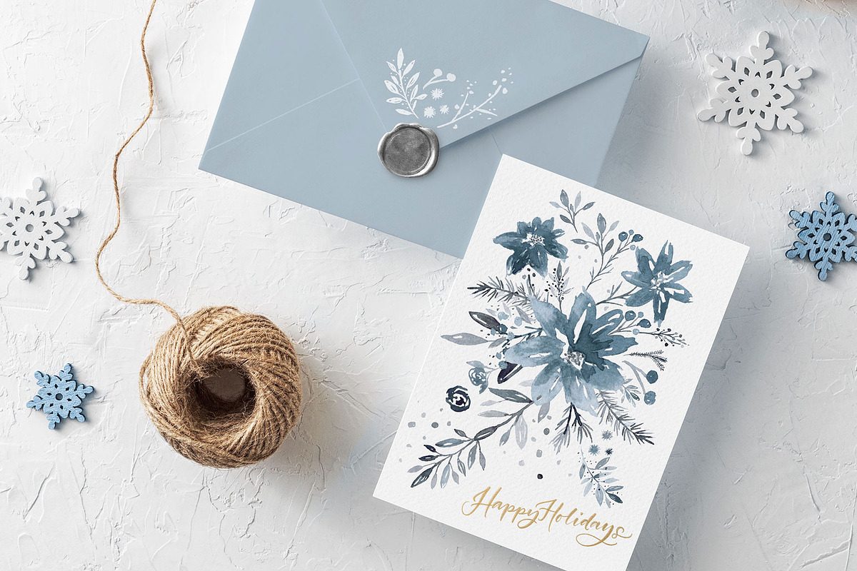 Winter Watercolors Kit, a Texture Illustration by Every Tuesday (Photo 5 of 22)