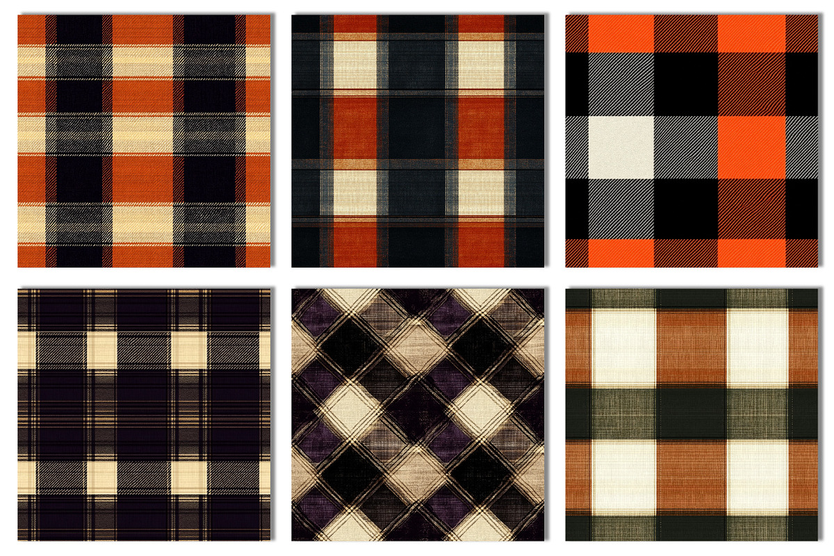 Halloween Plaid Seamless Pattern, a Pattern Graphic by Dream Creation (Photo 6 of 7)