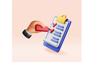 3D paper clipboard holder with, an Object Illustration by Abscent