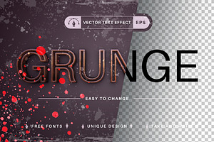 Grunge Rust - Editable Text Effect,