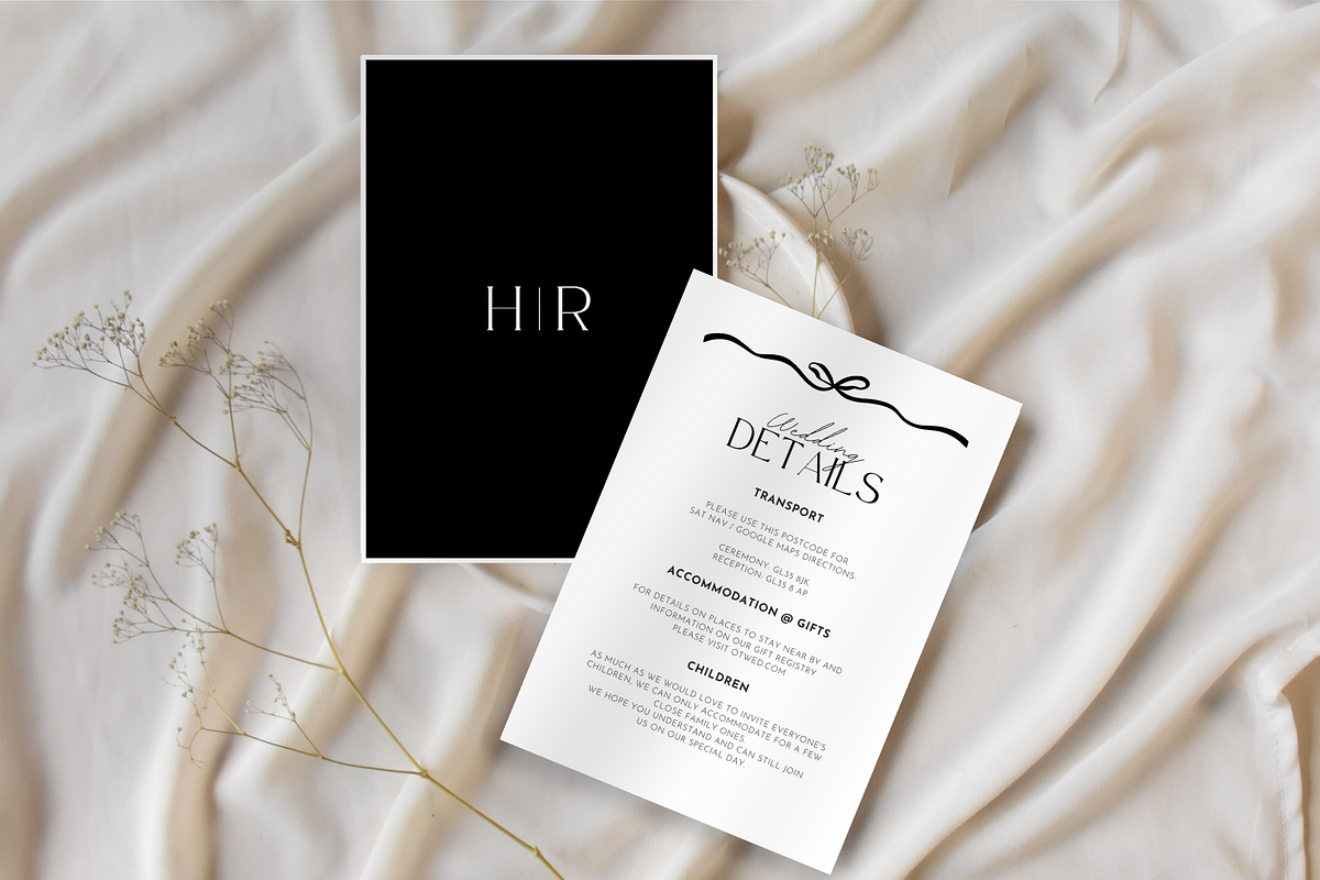 Black and White Wedding Invitation, a Templates & Theme by Evara Creative Agency (Photo 4 of 8)