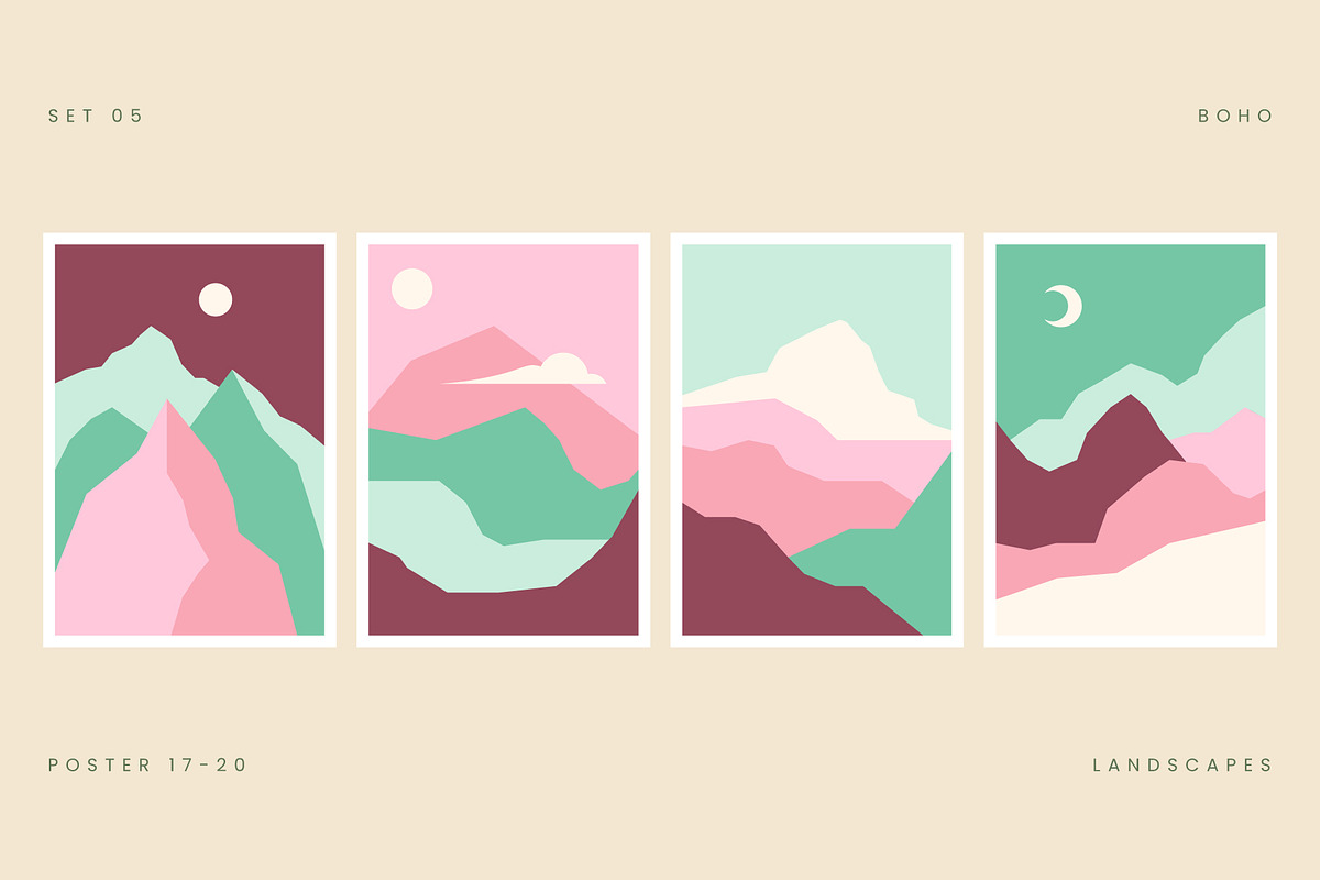 Boho Minimalist Landscapes, a Decorative Illustration by Léo Alexandre (Photo 6 of 13)