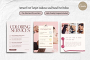Hairdresser Instagram Posts Salon, a Social Media Template by HAYAG Creatives (Thumbnail 2 of 6)