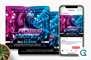 Ladies Night Party Flyer Template, a Flyer Template by Geelator Studio