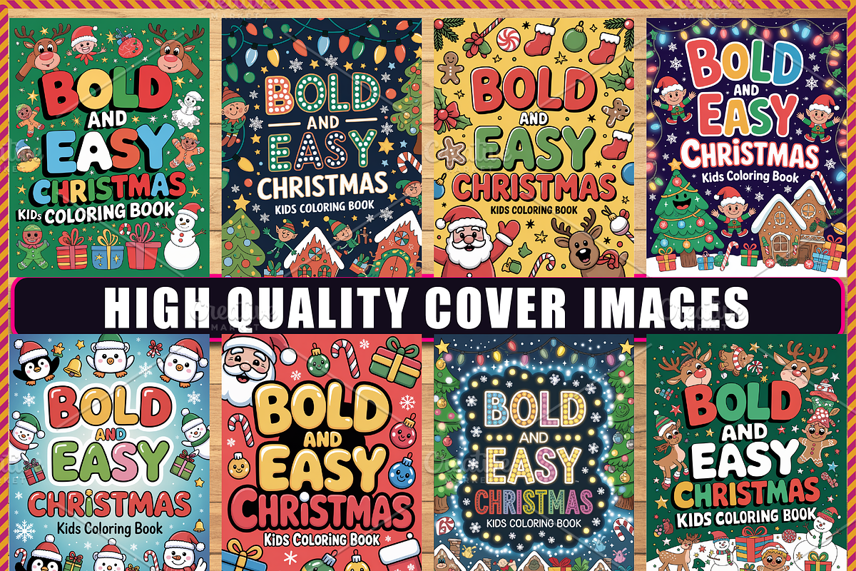 Bold & Easy Christmas Coloring Book, an Illustration by Ink Gallery (Photo 3 of 4)