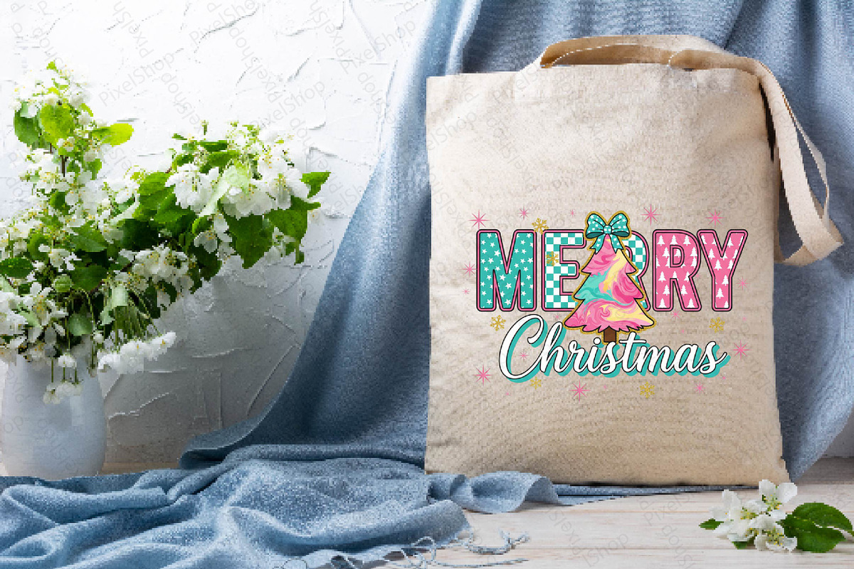 Retro Merry Christmas Coquette Png, an Illustration by DreamPrint404 (Photo 7 of 7)