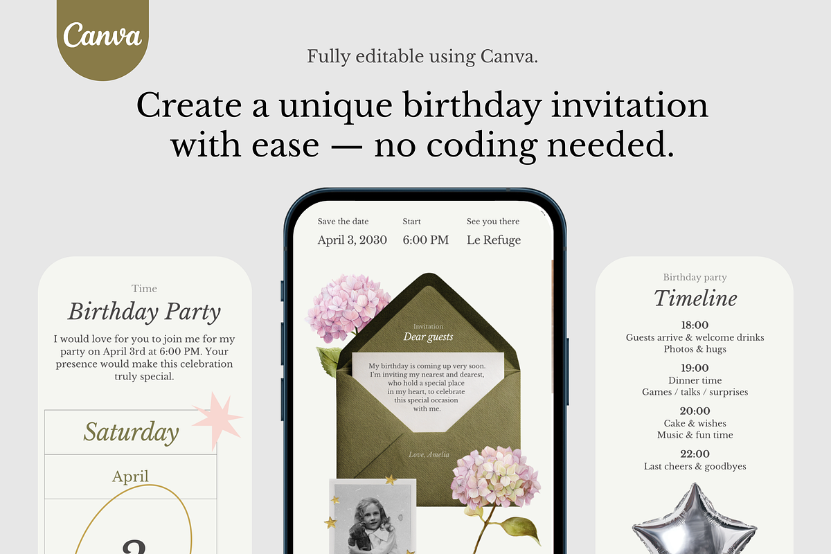 Birthday Party Website Invitation, an App Template by Creative Lovers (Photo 4 of 7)