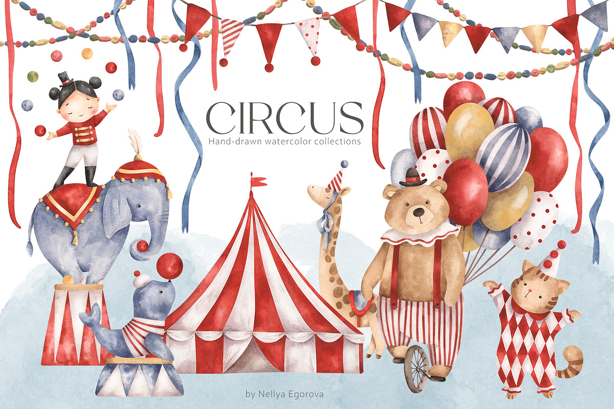 Circus, an Animal Illustration by NellyaEgorova (Photo 1 of 7)