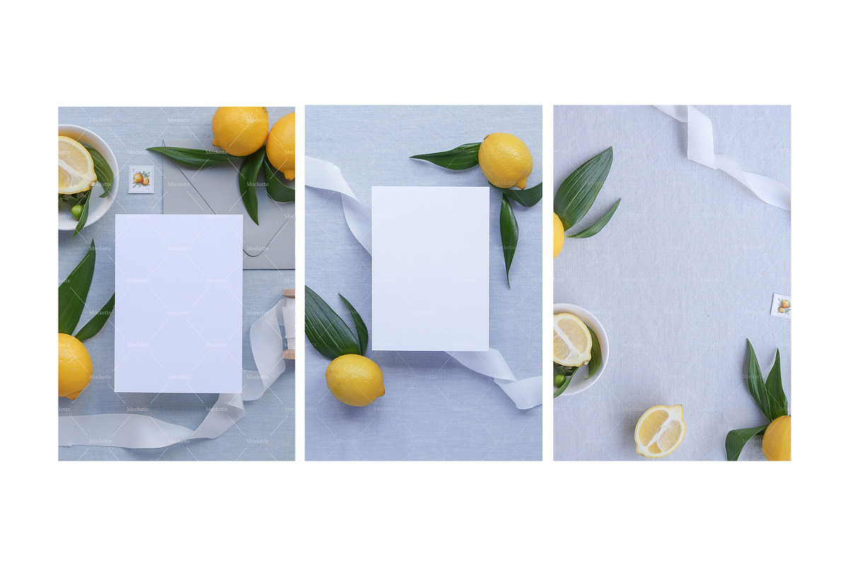 Lemon  invite mock up bundle stock photo containing mockup and mock up, an Arts & Entertainment Photo by Mockette (Photo 3 of 3)