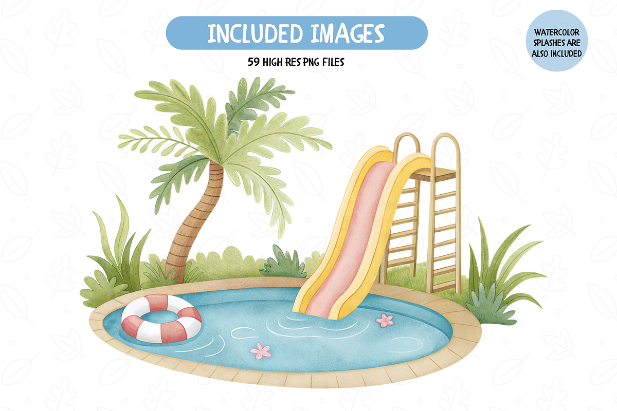 Splish Splash Party Clipart, an Illustration by TatiMockup (Photo 5 of 6)