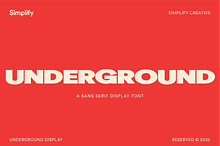 Underground - Bold Display Font