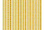 Mustard Lace Vector Clipart Borders, an Illustration by Amanda Ilkov (Thumbnail 5 of 5)
