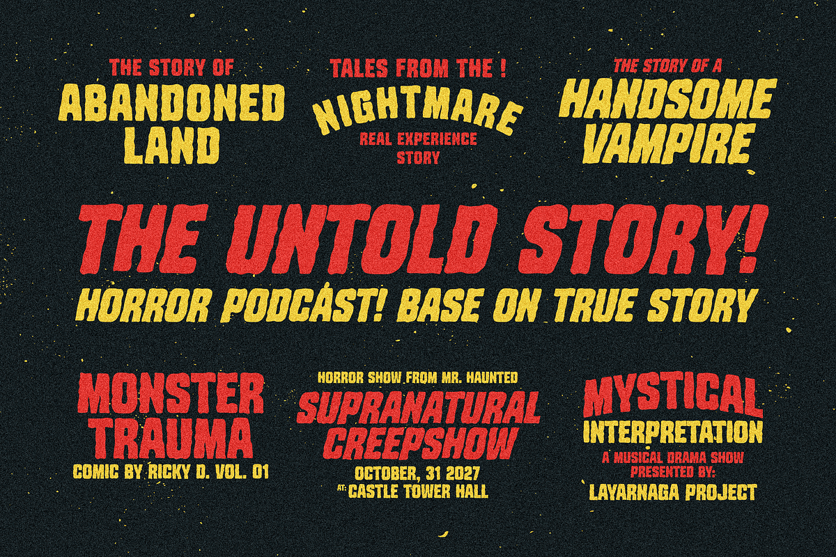 Brain Haunted Horror Font, a Sans Serif Font by 24Design Studios (Photo 8 of 8)