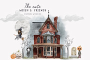 Cute Halloween watercolor clipart, a Seasonal Illustration by Grace Noboa Illustrations (Thumbnail 12 of 12)