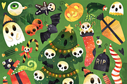 Halloween Christmas Clipart, a Seasonal Illustration by DigitalArtsi (Thumbnail 2 of 3)
