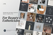 Esthetician Instagram Templates, a Social Media Template by Glow Muse Studio (Thumbnail 1 of 10)