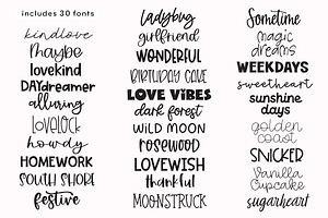 Cute Font Bundle 30 Fonts