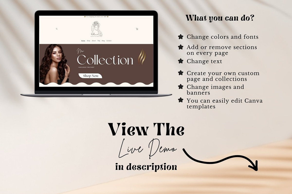 Hair Extensions Shopify Templates, a Shopify Template by DaisyStudio (Photo 4 of 9)