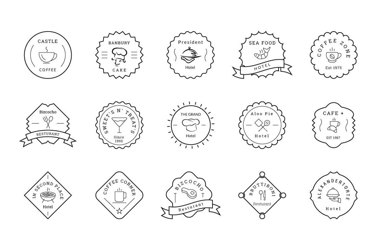 85 Cafe, Bakery, Hotel Badges/Labels preview 2