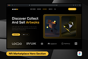 Exibid - NFT Marketplace Hero Header, a Templates & Theme by SquidPixey (Thumbnail 1 of 3)