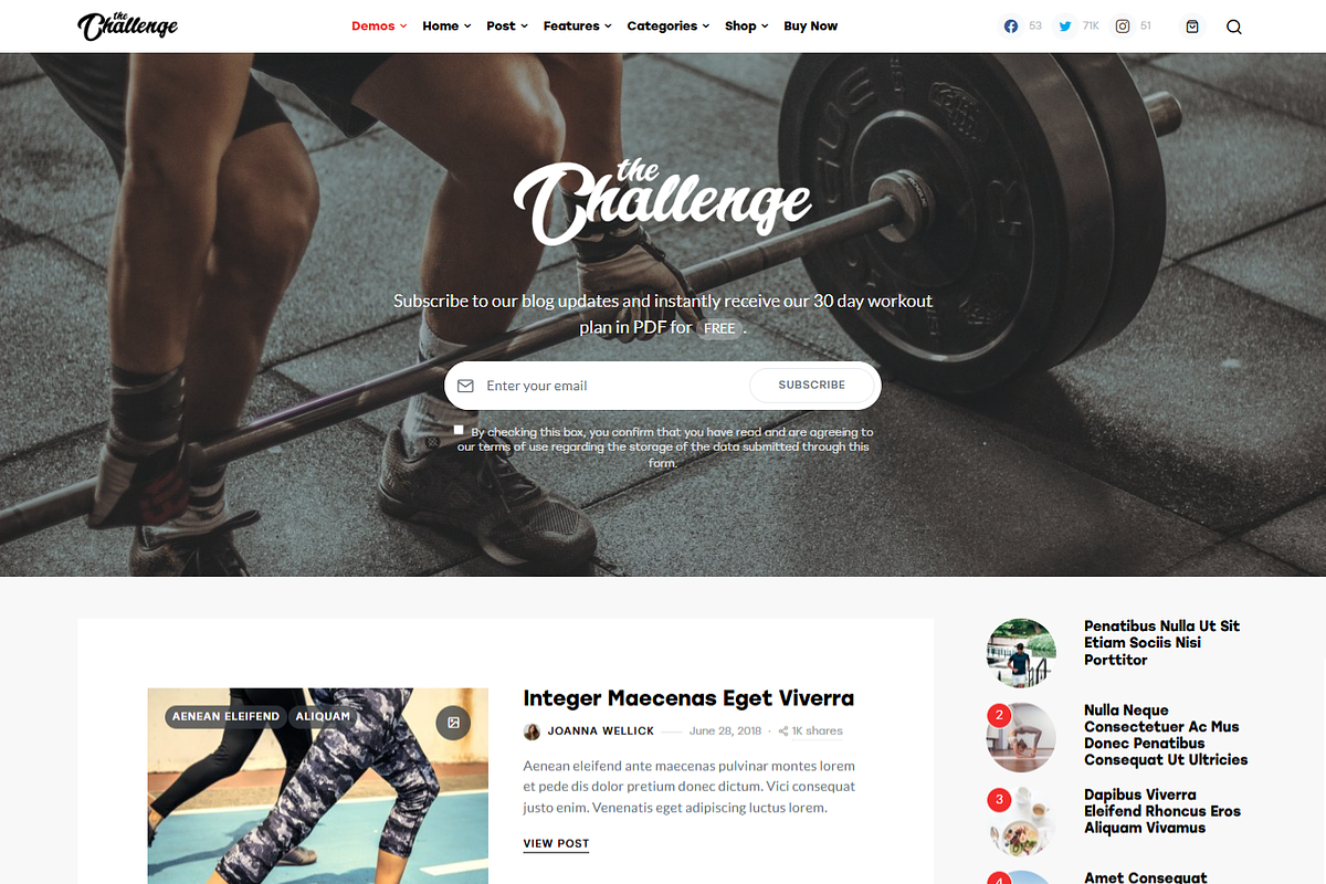 WordPress Minimal Blog Theme, a Landing Page Template by Elite Templates (Photo 2 of 9)