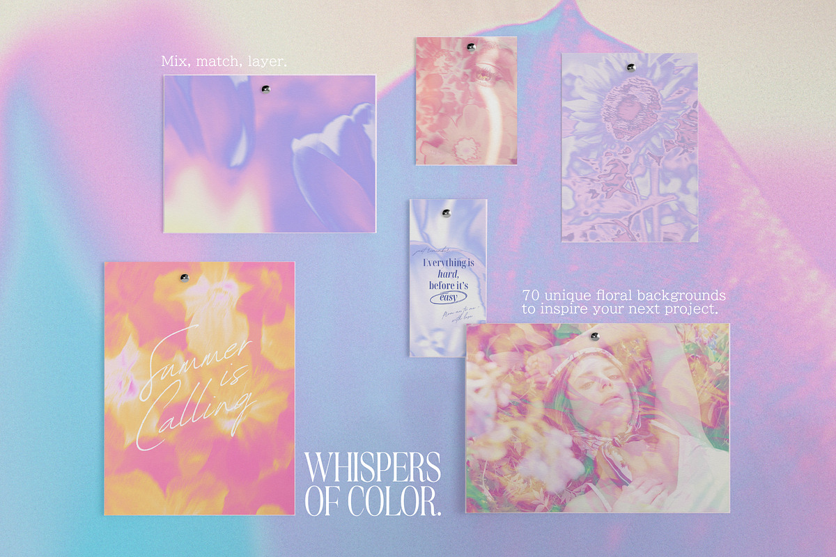 70 Whisper Petals Floral Backgrounds, a Texture Graphic by Feelsoul (Photo 6 of 8)