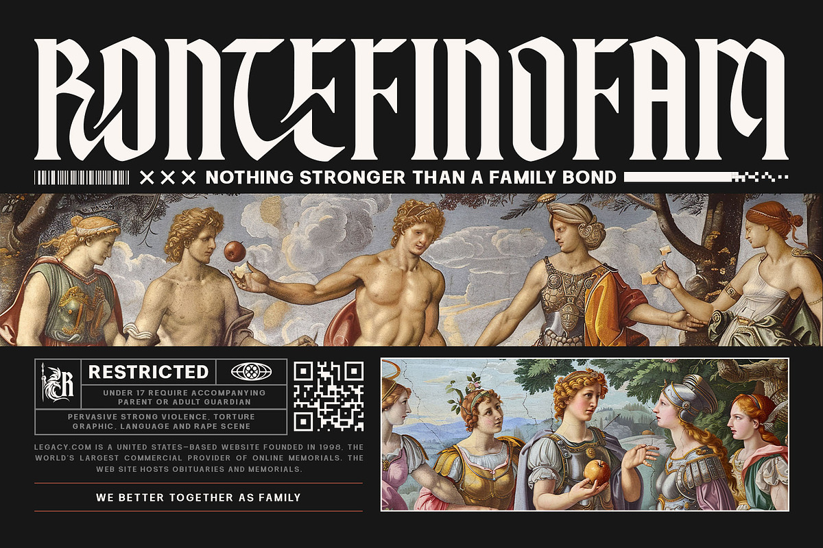 Zentras Typeface, a Blackletter Font by alit design (Photo 9 of 17)