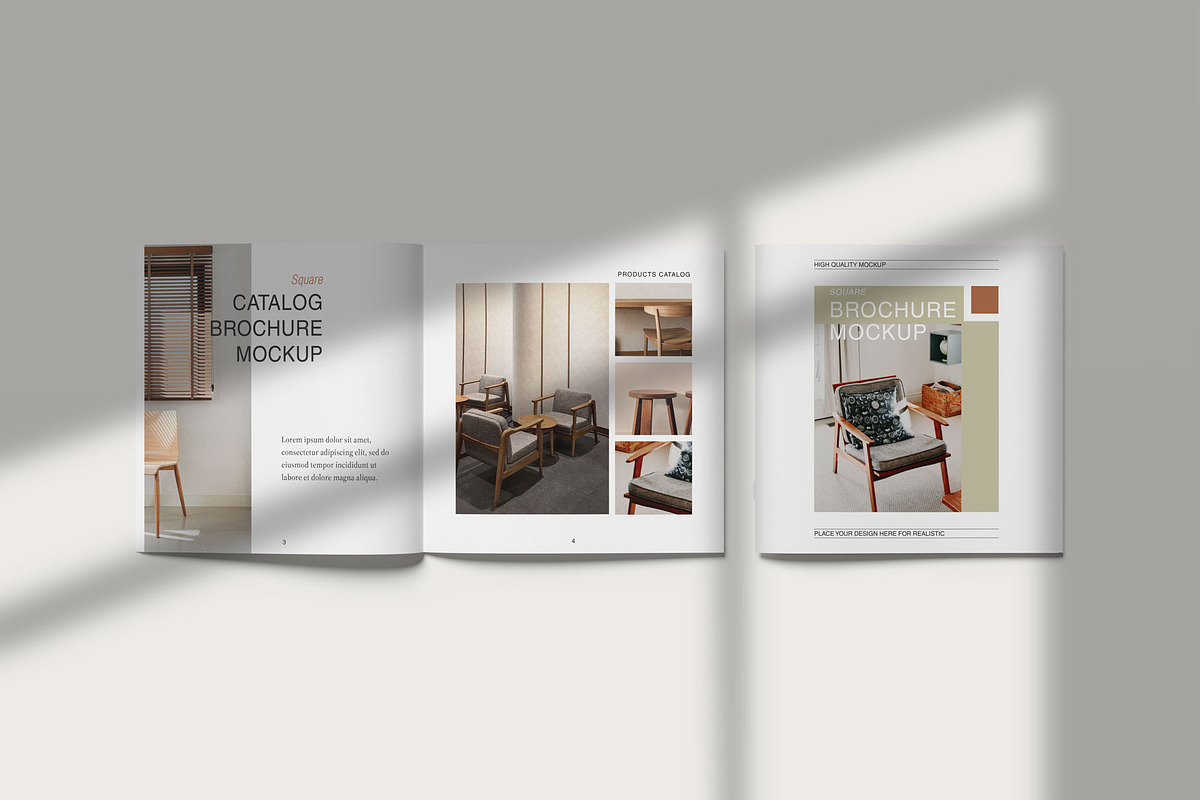 Square Brochure Catalog Mockup, a Print Template by Jestdio (Photo 2 of 14)