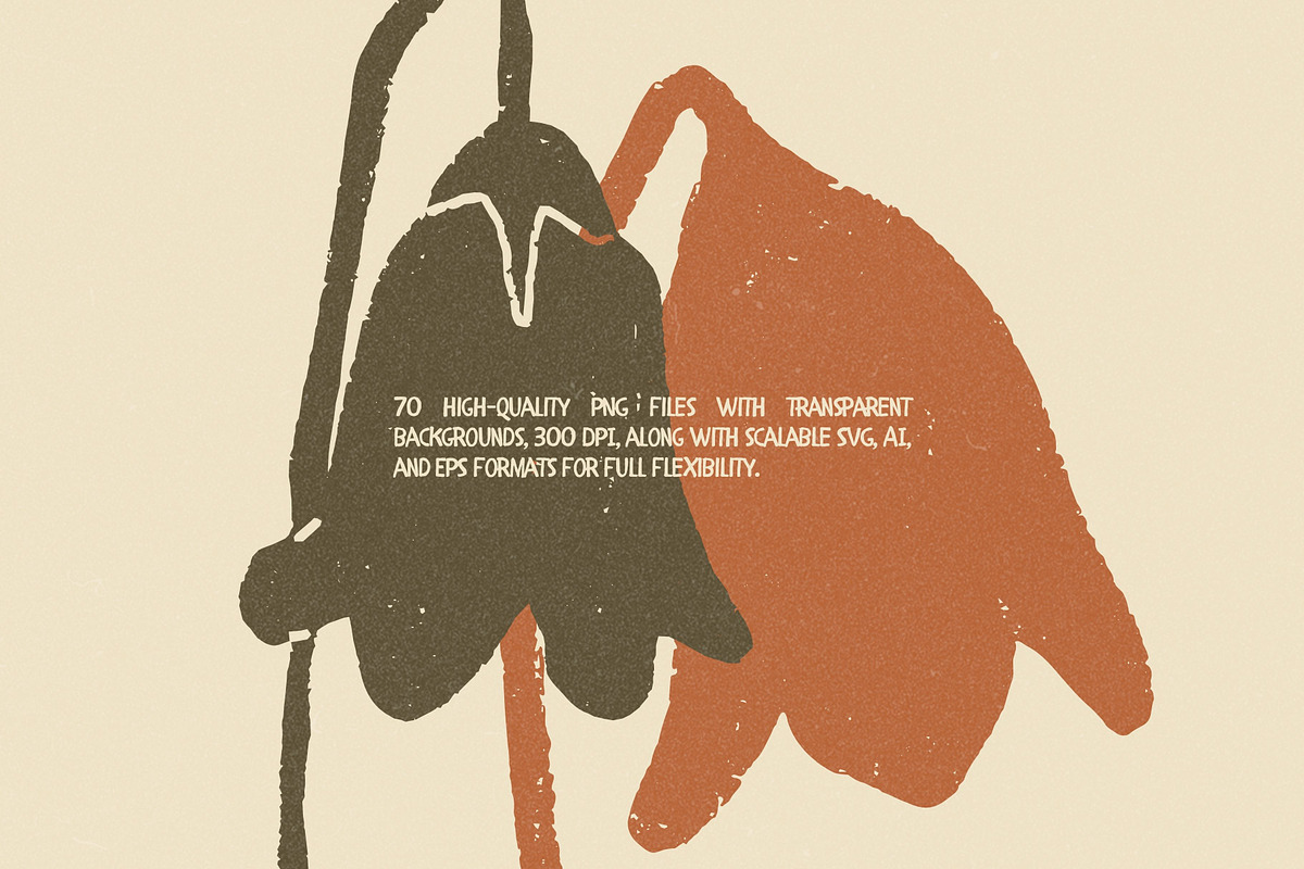 Wild Bloom: 70 Textured Flowers Pack, a Decorative Illustration by Veyla (Photo 12 of 15)