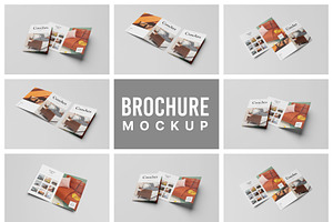 A4 Bifold Brochure Mockup Bundle 80