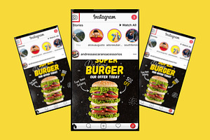 Super Burger Canva Design Template, a Marketing Template by Mishek Munene