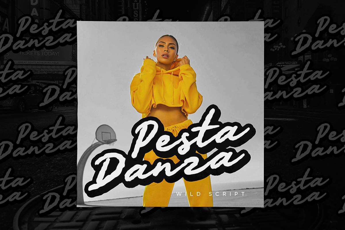 Pesta Danza – Wild Expressive Fonts, a Script Font by Konstantine Studio (Photo 1 of 5)