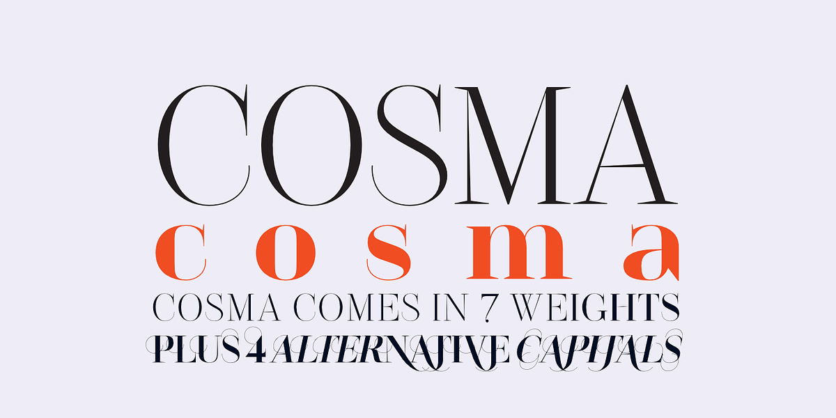 Cosma, a Serif Font by Wiescher-Design (Photo 1 of 11)