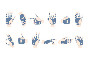 Robot hands. Robotic hand different, a Technology Illustration by LadadikArt