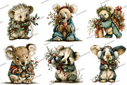 Whimsical Christmas Animals Clipart, an Illustration by DreamArtGraphic (Thumbnail 4 of 4)