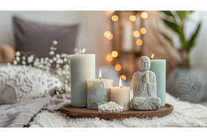Serene Aromatherapy Scene with, a Background Photo by Lermont51