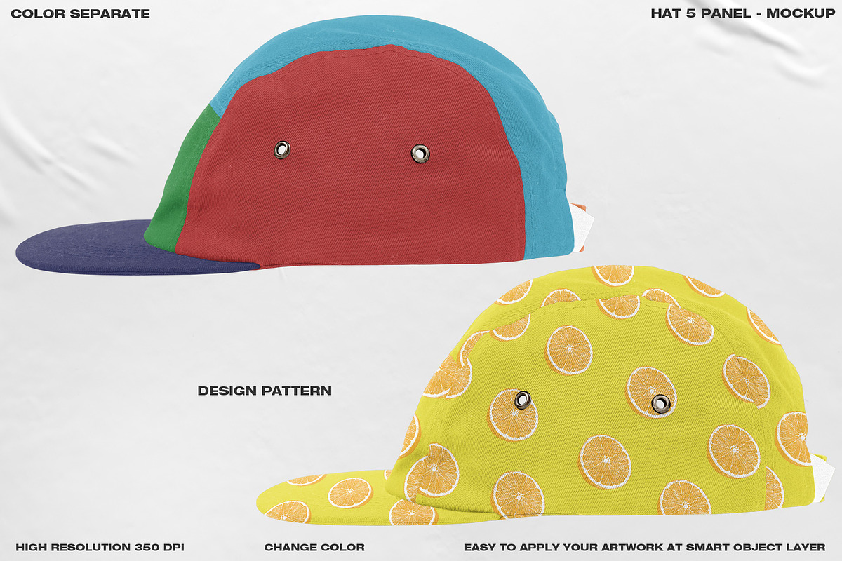 Hat 5 Panel - Mockup, a Hat Mockup by DaldSgh (Photo 11 of 18)