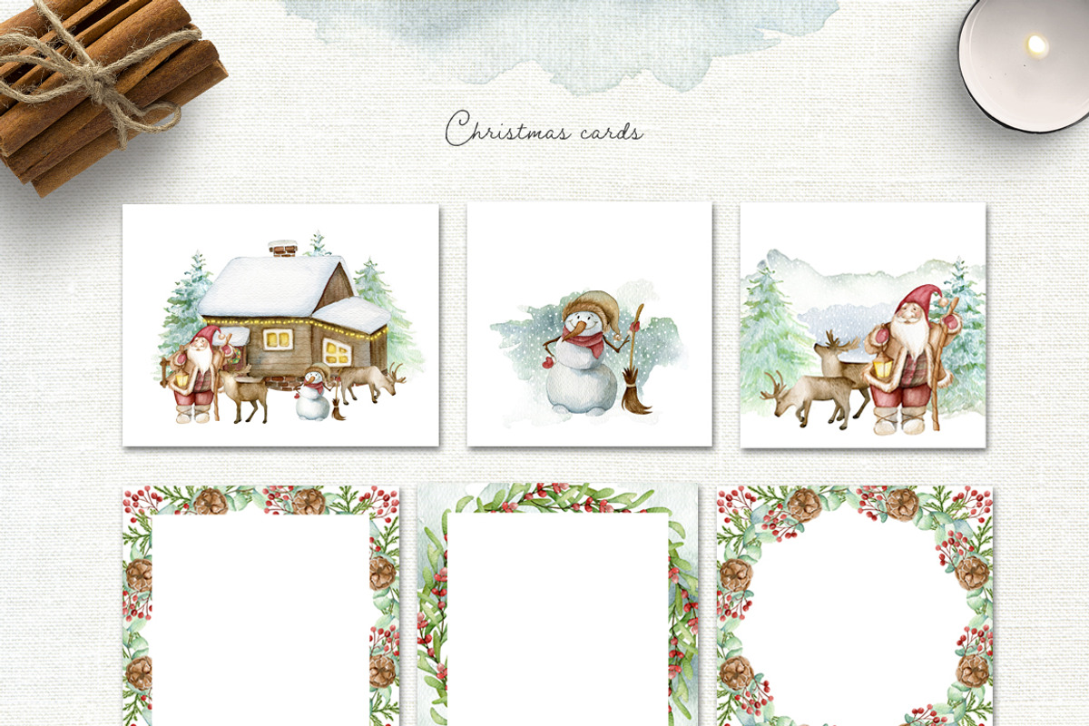 Watercolor Christmas bundle, an Illustration by JuliaBadeeva (Photo 27 of 29)