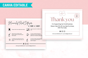 Minimalist Reed Diffuser Care Card, a Templates & Theme by Snapybiz