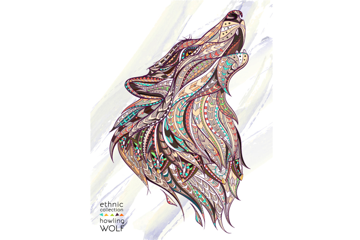 Ethnic Collection: Howling Wolf, an Animal Illustration by ArtoJoy (Photo 3 of 5)