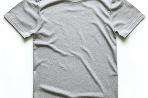 Gray Crew Neck TShirt Mens Fashion A
