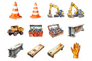 Construction Clipart, an Illustration by Design Market (Thumbnail 2 of 3)