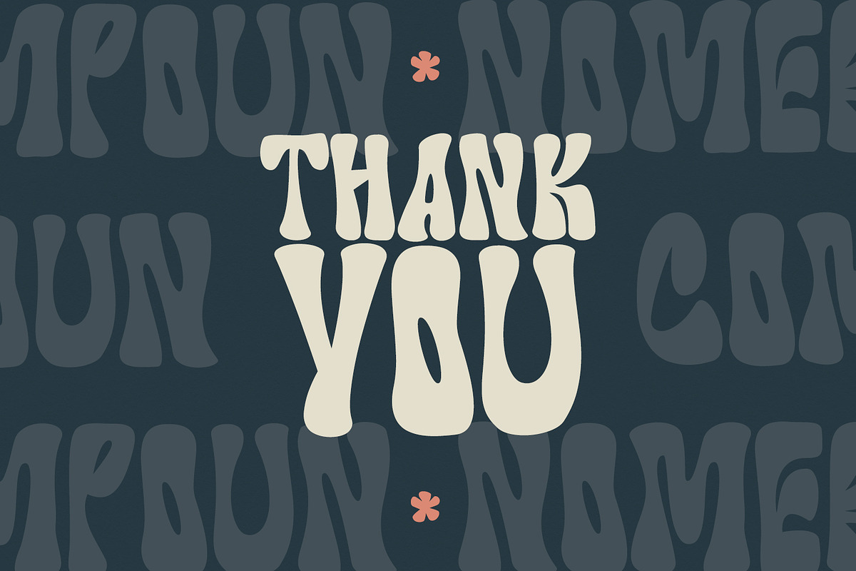 Compoun Nomeros Retro Psychedelic, a Sans Serif Font by Maulana Creative (Photo 4 of 7)