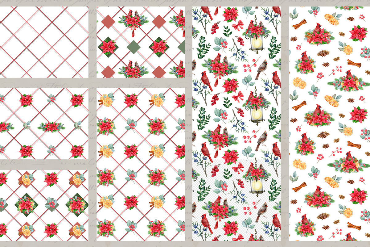 Christmas Watercolor Clipart Set, a Seasonal Illustration by AnitaPol (Photo 10 of 15)