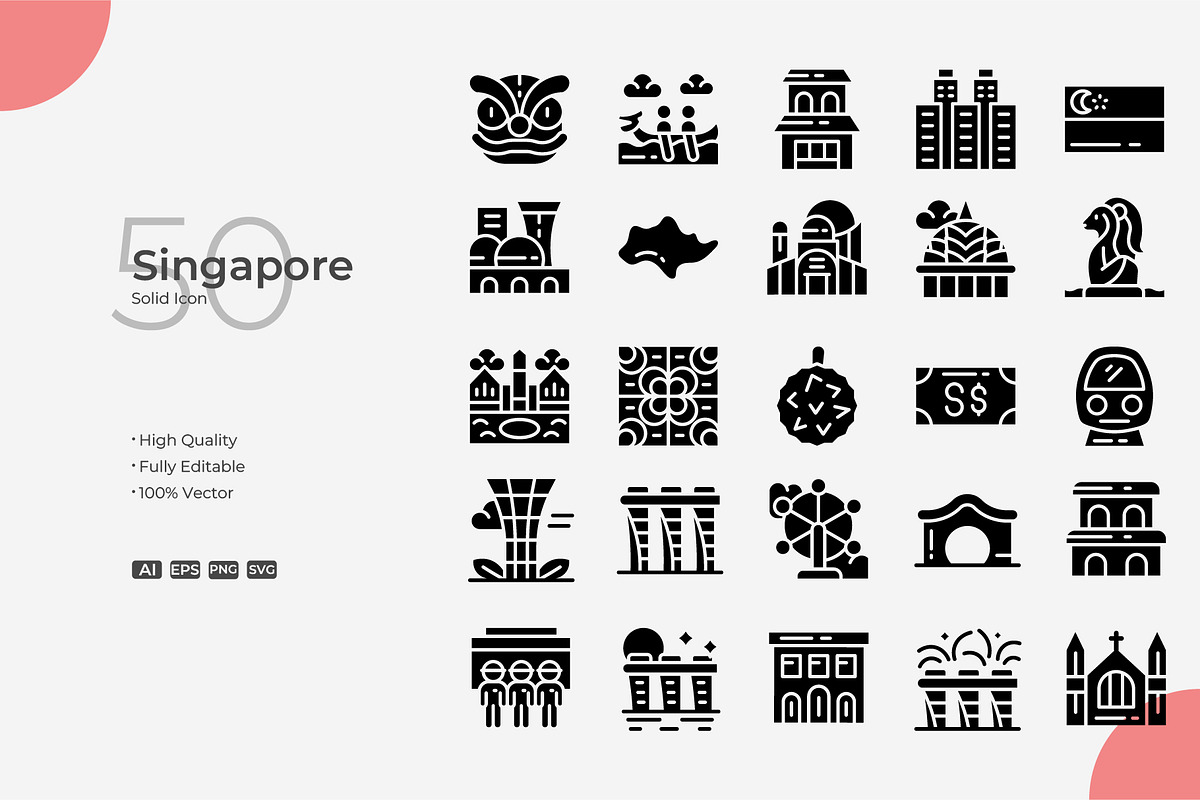 Singapore Solid Icons, an Icon by Bloodline