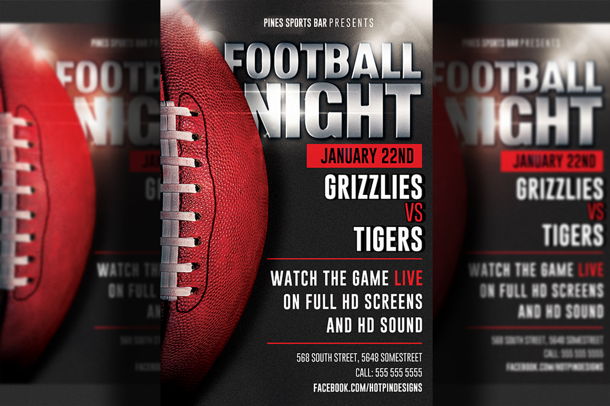 American Football Flyer Template, a Flyer Template by Hotpin