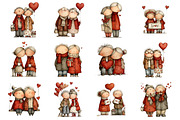 Valentines Old Couple Clipart, an Illustration by Design Market (Thumbnail 5 of 5)