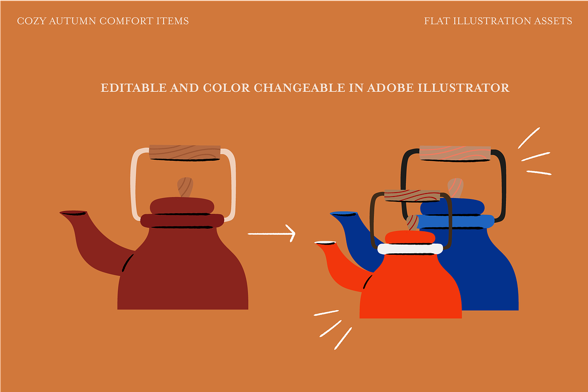 Cozy Autumn Comfort Items, a Seasonal Illustration by Studio Mei Design (Photo 9 of 9)
